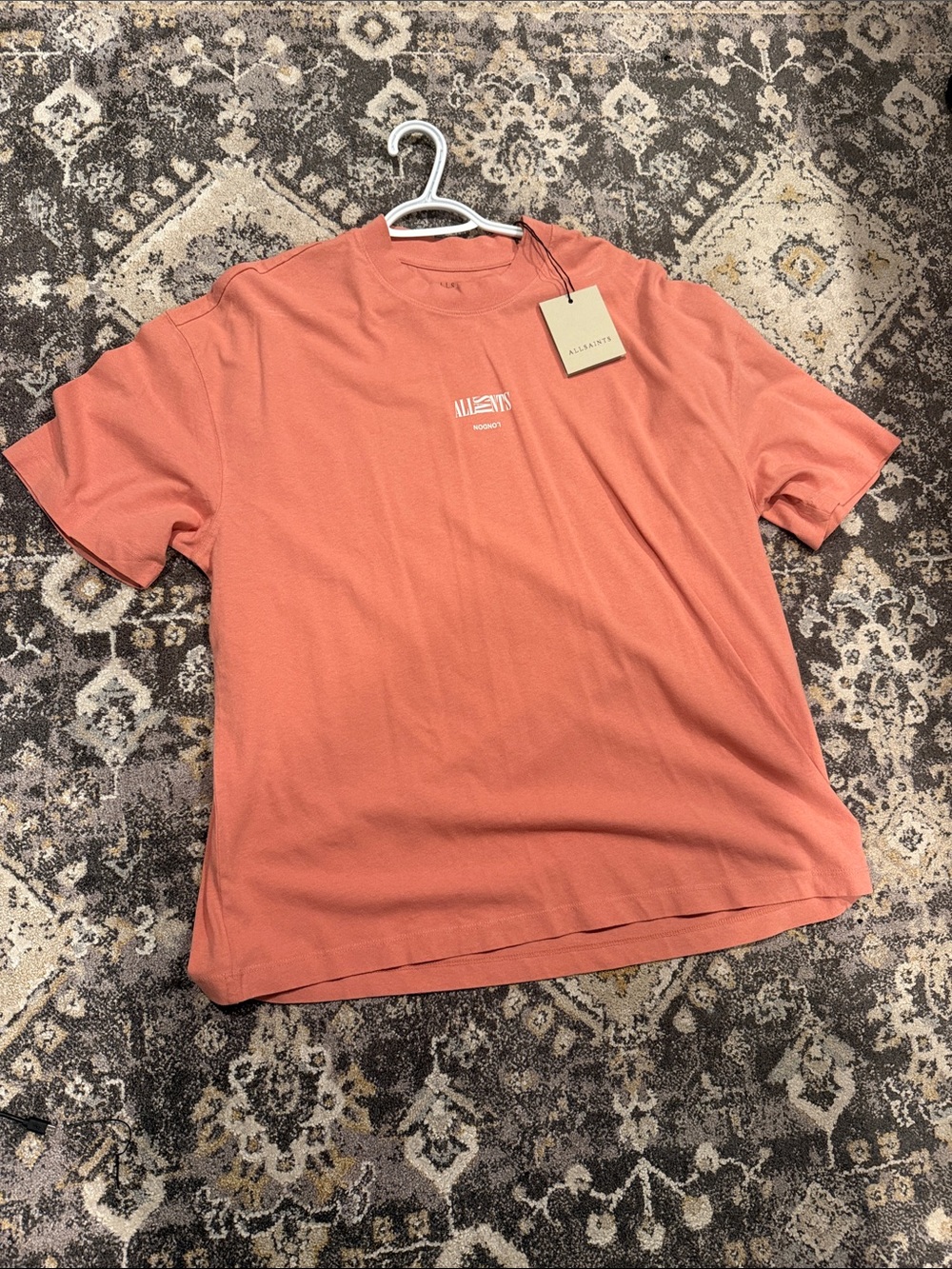 All Saints Men's Coral Crewneck T-Shirt